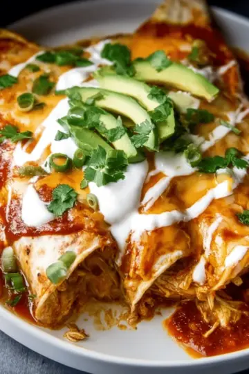 Slow Cooker Chicken Enchiladas
