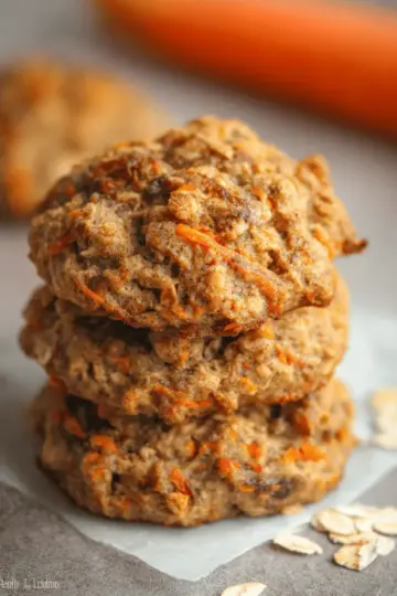 Healthy Carrot Cake Oatmeal Cookies