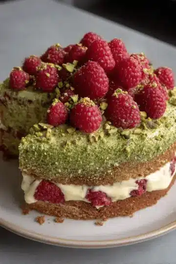 Pistachio Raspberry Cake