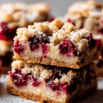 Cranberry Crumble Pie Bars
