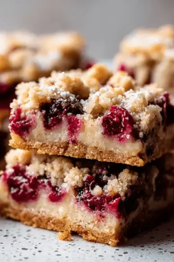 Cranberry Crumble Pie Bars