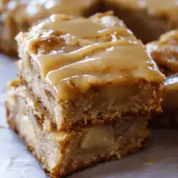 Maple Glazed Apple Blondies