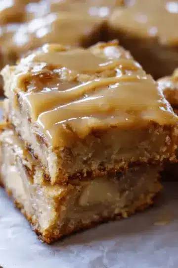 Maple Glazed Apple Blondies
