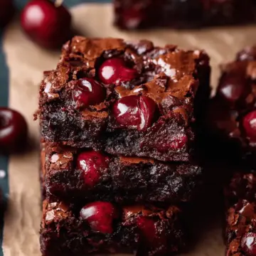 Roasted Chocolate Cherry Brownies
