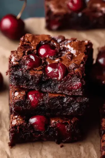 Roasted Chocolate Cherry Brownies