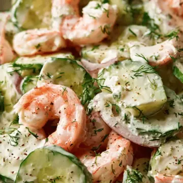 Creamy Cucumber Shrimp Salad