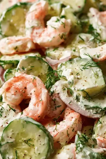 Creamy Cucumber Shrimp Salad