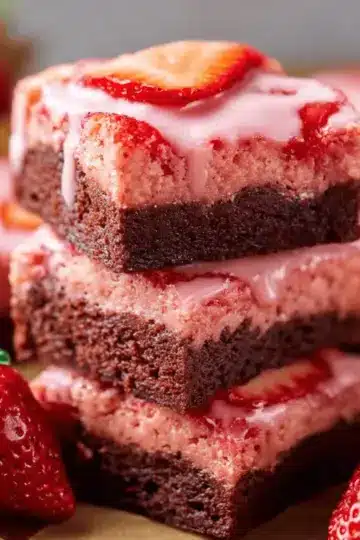 Easy Strawberry Brownies