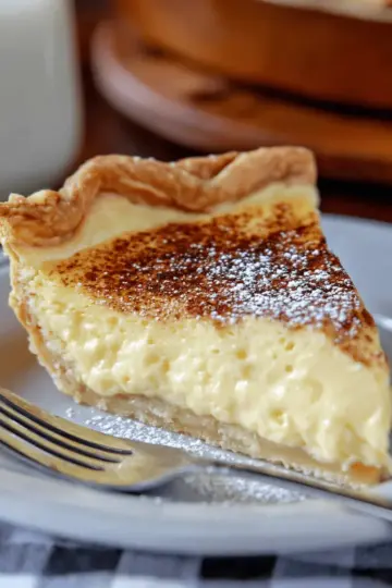 Old Fashioned Silky Creamy Custard Pie
