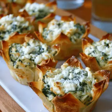 Spinach-Artichoke Dip Wonton Cups