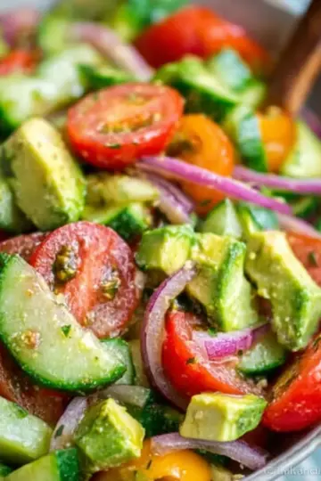Cucumber Tomato Avocado Salad