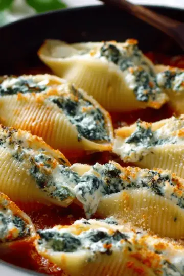 Spinach and Ricotta Stuffed Shells