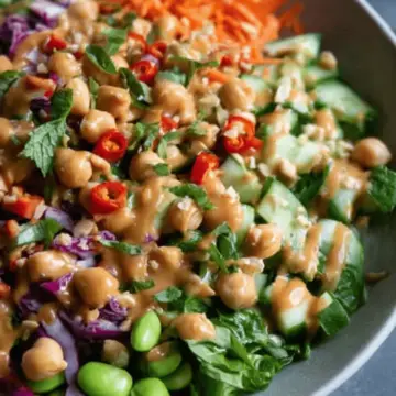 Thai Chickpea Salad with Peanut Dressing
