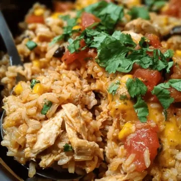 Southwest Crock Pot Chicken and Rice
