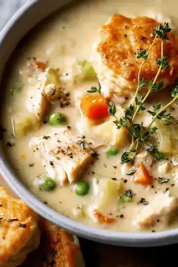 Healthy Chicken Pot Pie Soup