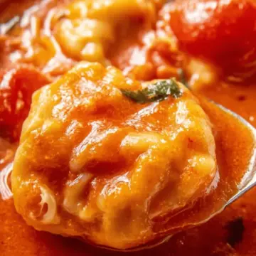 Ingredient Cheese Dumpling Tomato Soup