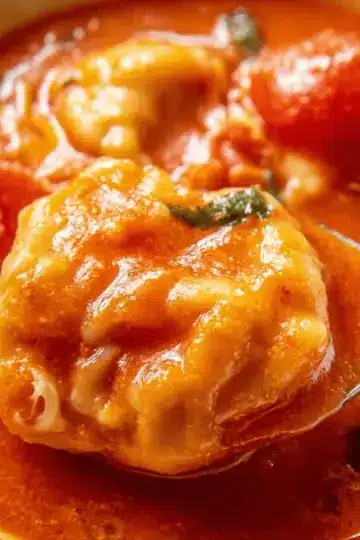 Ingredient Cheese Dumpling Tomato Soup