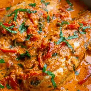 Tilapia in Roasted Pepper Sauce