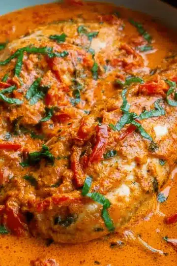 Tilapia in Roasted Pepper Sauce