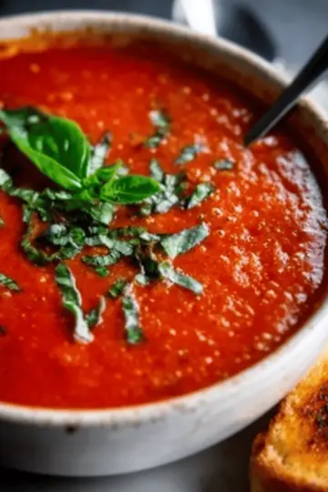 Homemade Roasted Tomato Basil Soup