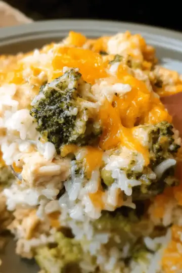Crock Pot Cheesy Broccoli Chicken and Rice