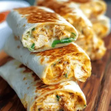Cheesy Garlic Chicken Wraps