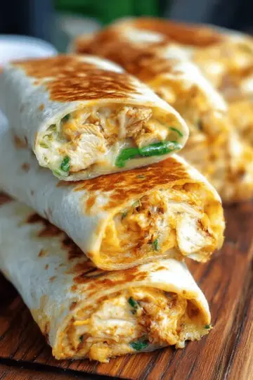 Cheesy Garlic Chicken Wraps