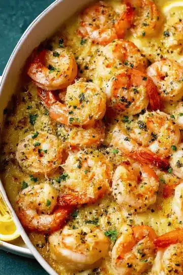 Shrimp Scampi Bake