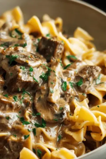 Slow Cooker Beef Stroganoff