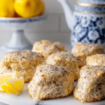 Ridiculously Easy Lemon Poppy Seed Scones