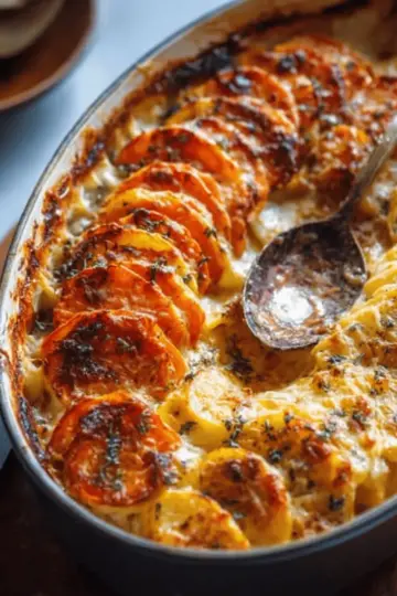 Cheesy Root Vegetable Gratin