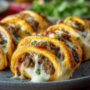 Garlic Butter Cheeseburger Rollups