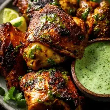 Peruvian Chicken with Green Sauce (Aji Verde)