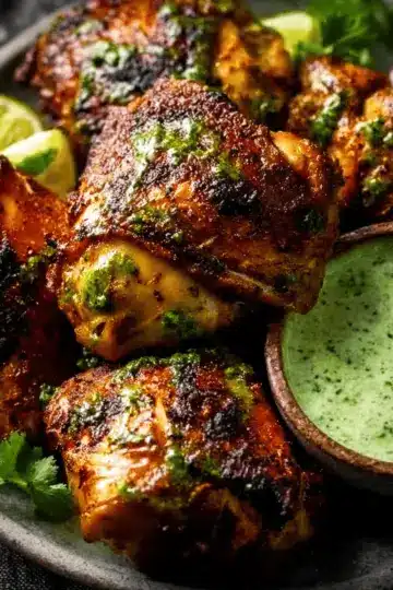 Peruvian Chicken with Green Sauce (Aji Verde)
