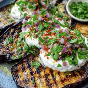 Mediterranean Grilled Eggplant with Whipped Feta