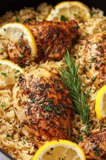 One Pot Lemon Herb Chicken and Rice