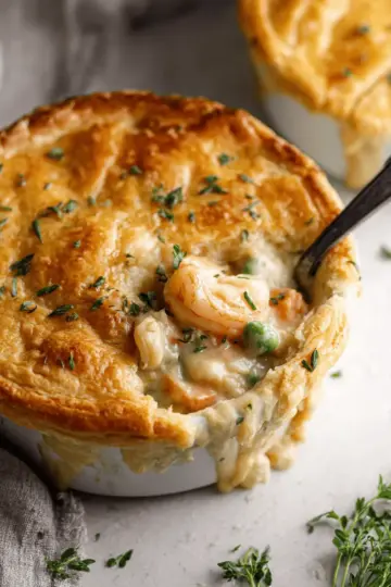 Seafood Pot Pie (with Cheddar Bay Crust)