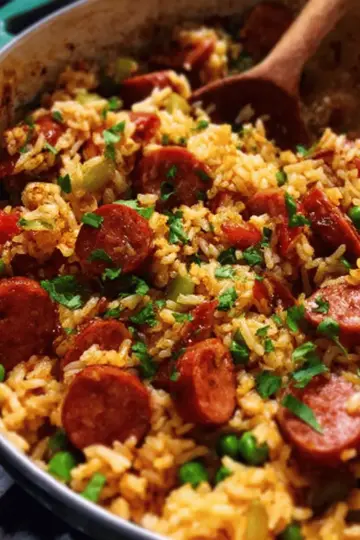 Smoked Sausage and Rice – quick one pot meal