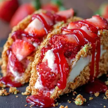 Strawberry Crunch Cheesecake Tacos