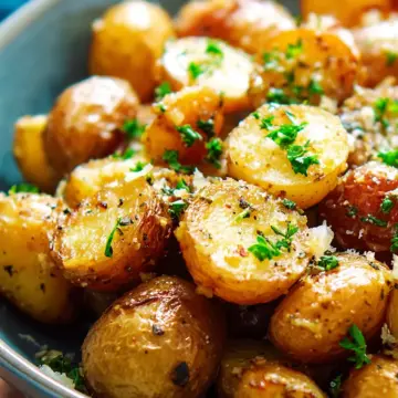 Slow Cooker Garlic Parmesan Potatoes