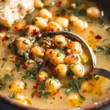 Vegan Garlic Chickpea Soup