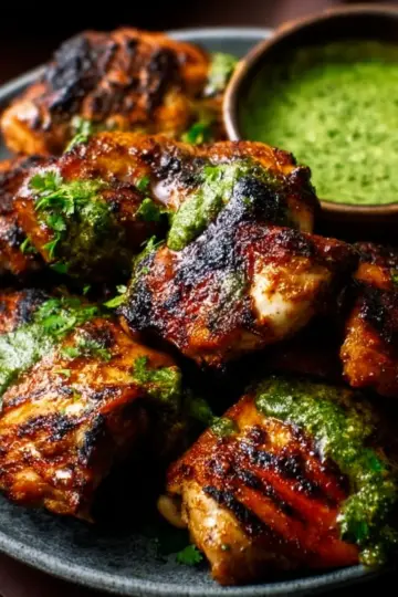 Peruvian Chicken with Green Sauce (Aji Verde)