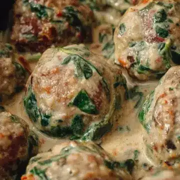 Creamy Spinach Turkey Meatballs
