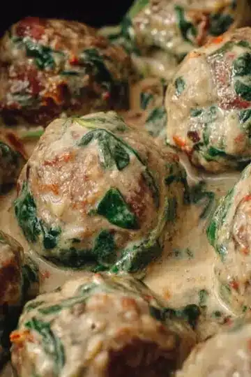 Creamy Spinach Turkey Meatballs