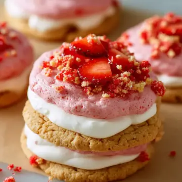 Strawberry Crunch Shortcake Cookies