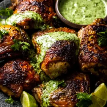 Peruvian Chicken with Green Sauce