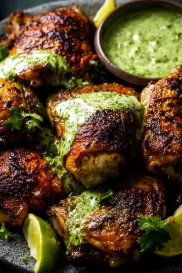 Peruvian Chicken with Green Sauce