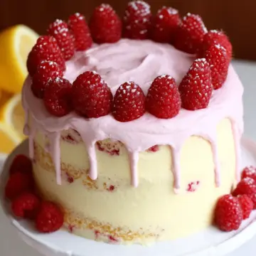 Lemon Raspberry Layer Cake