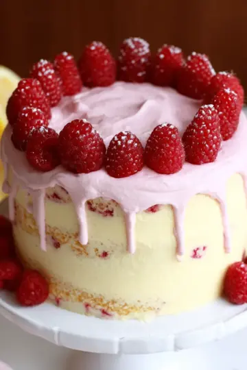 Lemon Raspberry Layer Cake