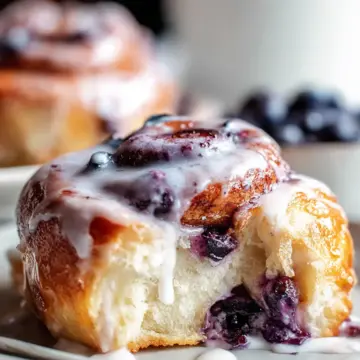 Fluffy Blueberry Cinnamon Rolls